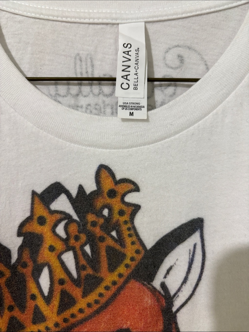 Bella Canvas White Tee Royal Fox Cocoally New Orleans women’s Medium - Picture 3 of 6